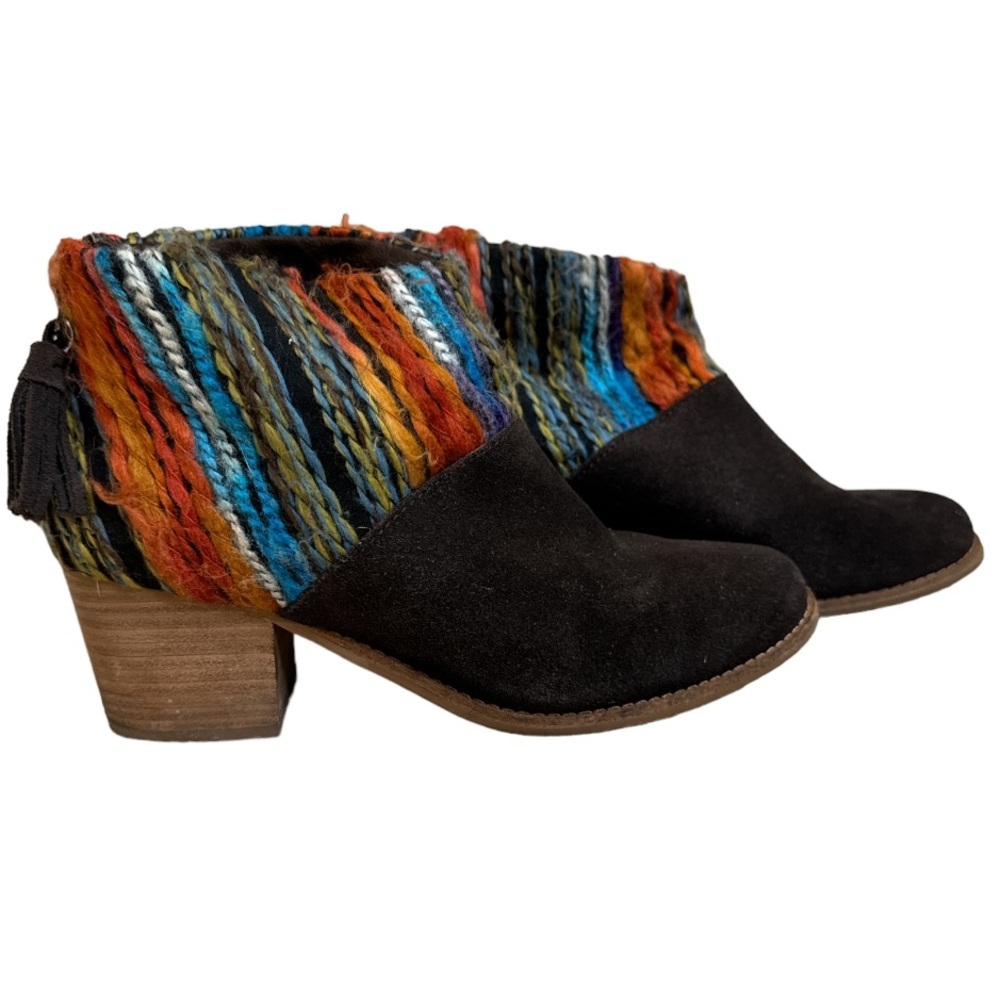 Tom’s Woven Tapestry Ankle Boots - MULTICOLORED size 7
